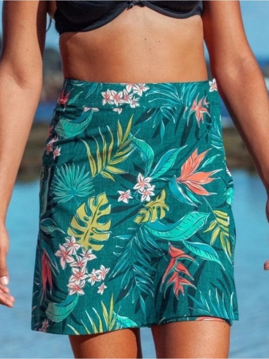 Ripskirt Hawaii Dresses & Skirts - RipSkirt Hawaii Wrap Skirt L 14/16 Vintage Bali Jungle Print Length 2 Pockets